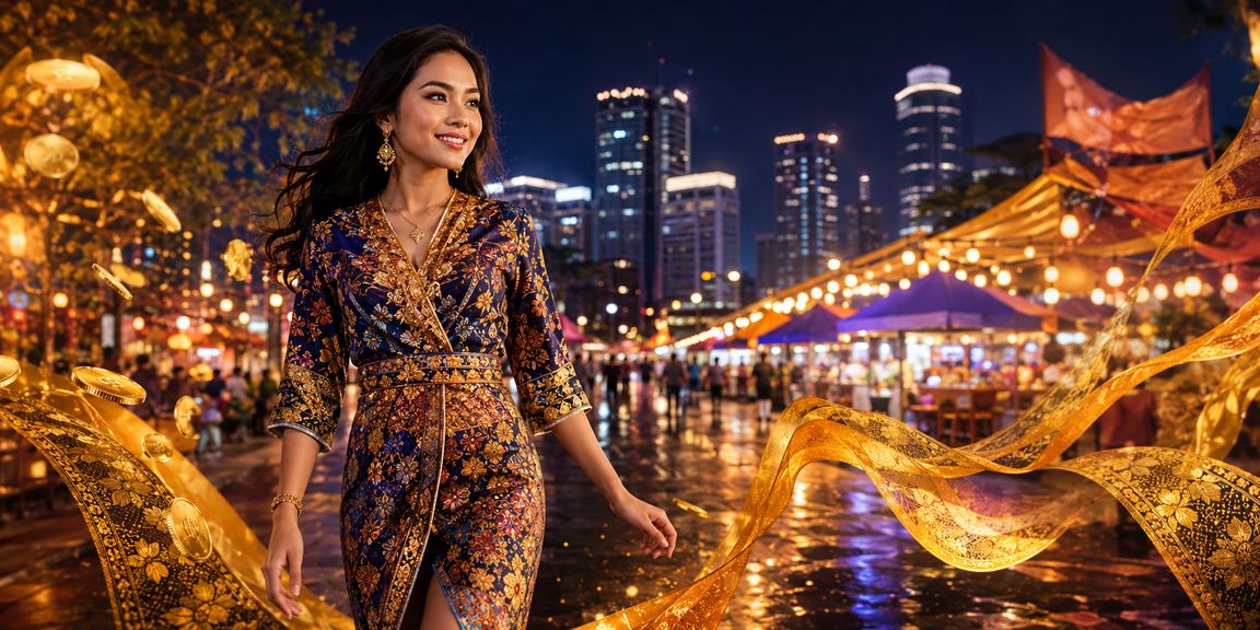 Suasana pasar malam yang semarak mencerminkan antusiasme pengguna saat event berlangsung